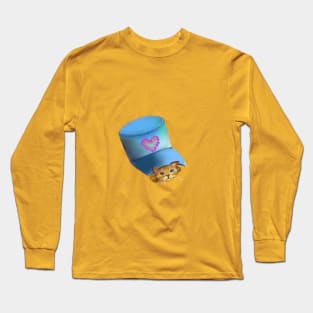 Blue hat kitten Long Sleeve T-Shirt